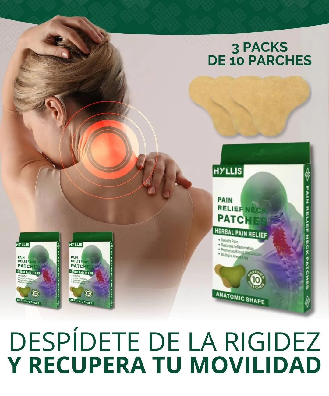HYLLIS™ | Parches para dolores musculares